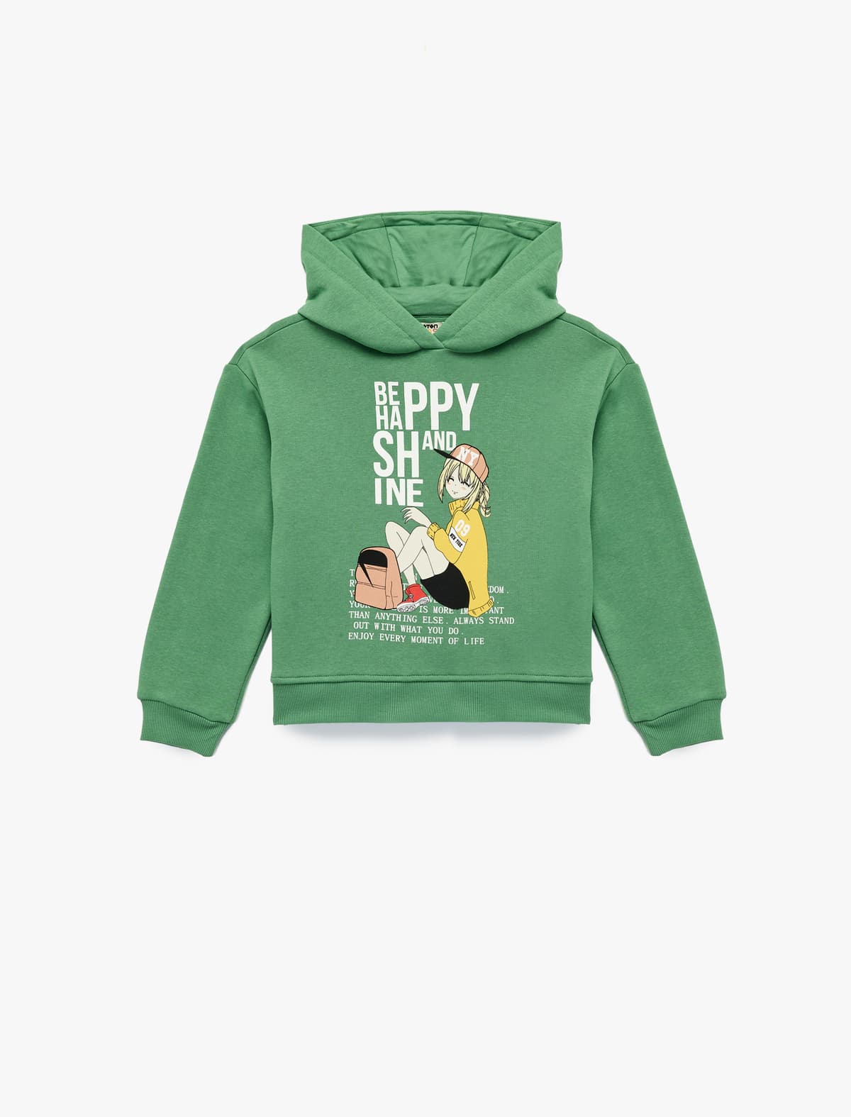 Qaldırılmış Uzunqol Kapşonlu Çaplı Sweatshirt