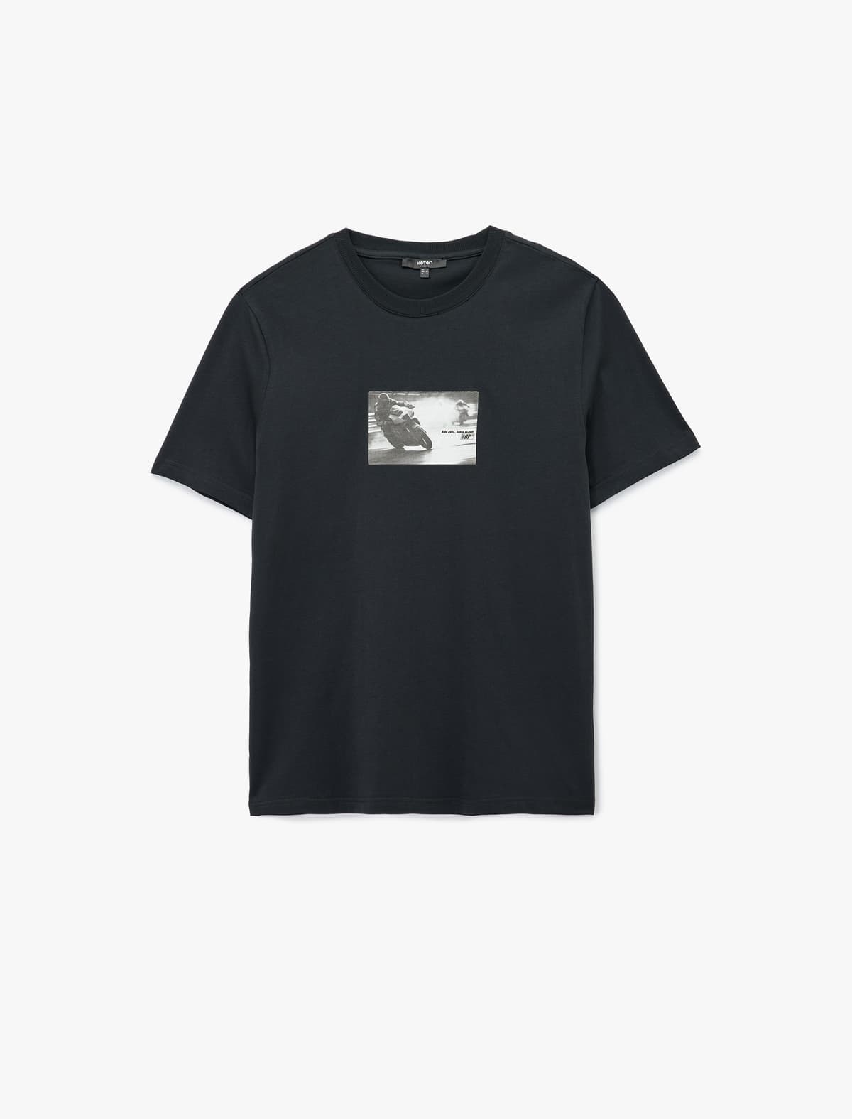 Regular Fit Qısaqol Pambıq Crew Boyun Çaplı T-shirt