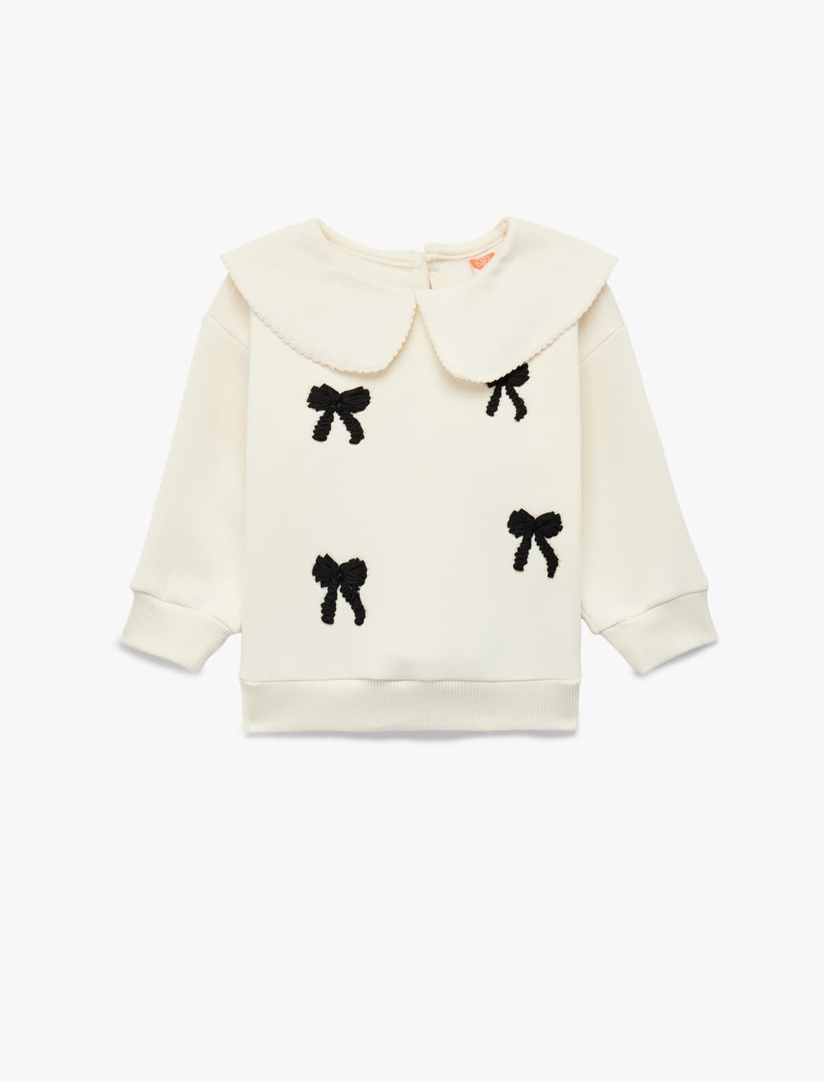 Yay Detaylı Uzunqol Uşaq Yaxalı Sweatshirt
