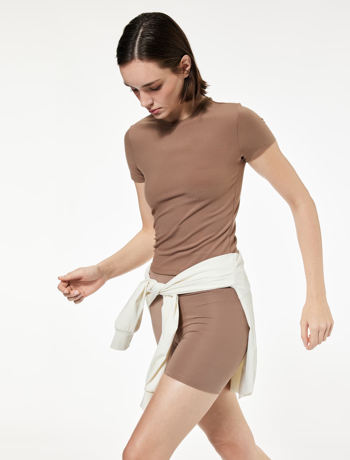 Slim fit Qısaqol Yaxalı İdman Tişörti