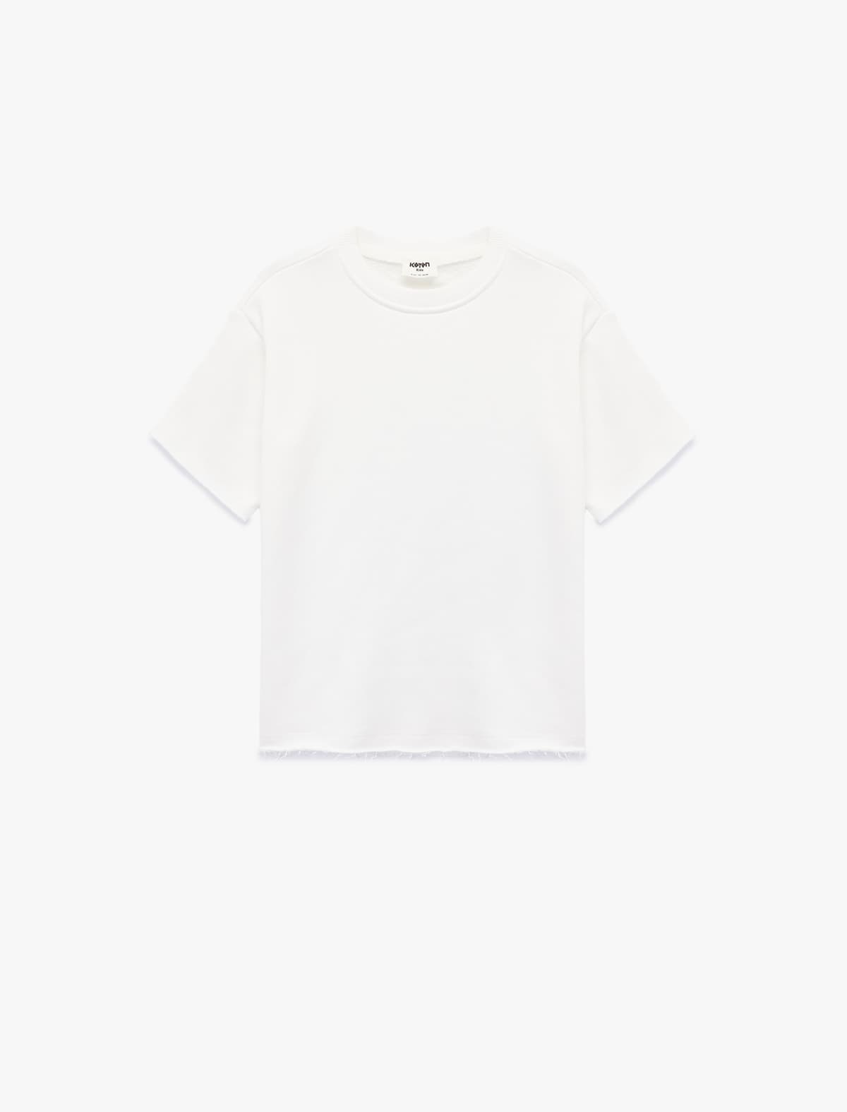 Pambıqdan Qısaqol Yaxalı Böyük Boy Basic T-shirt