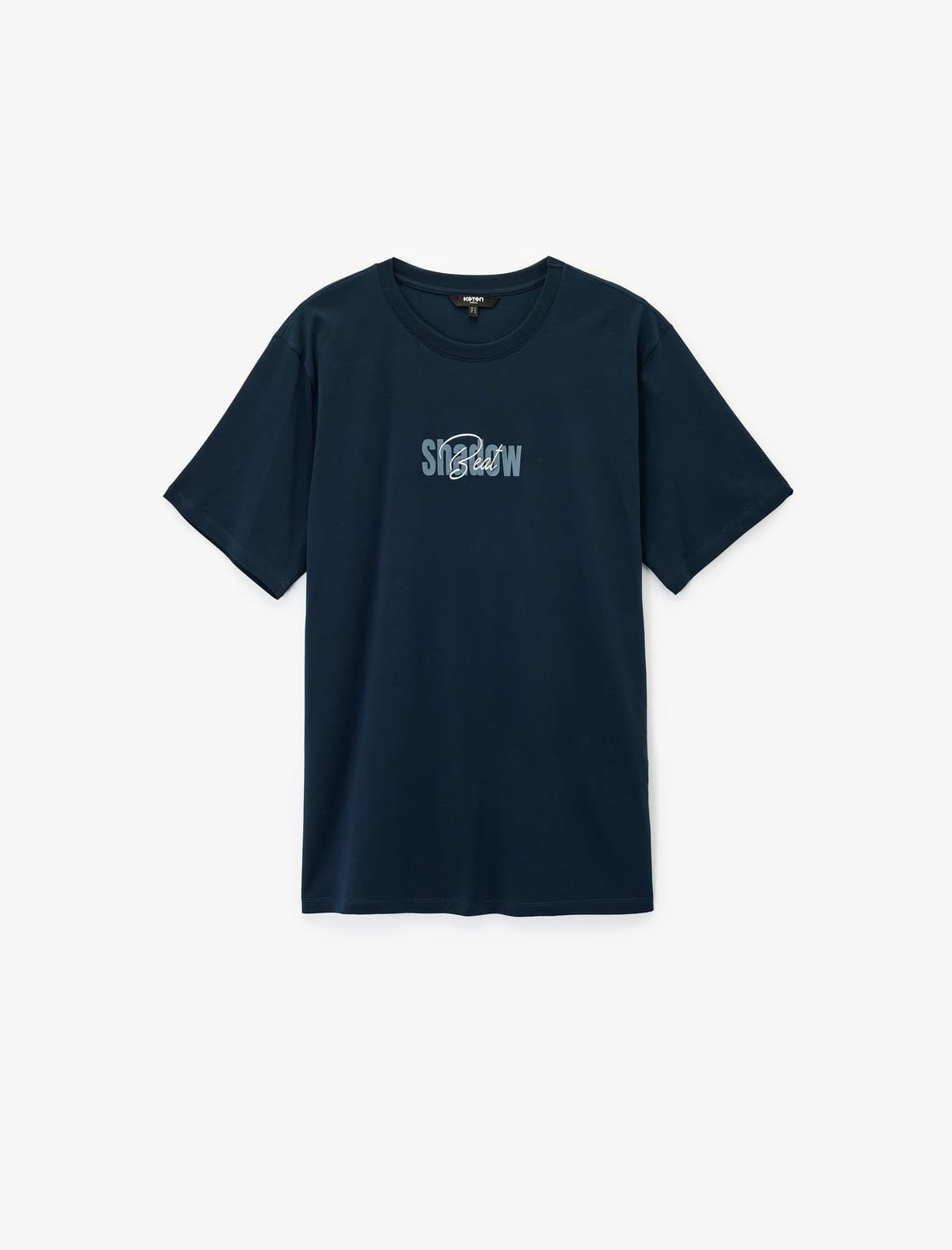 Regular Fit Qısaqol Pambıq Crew Yakalı köynək