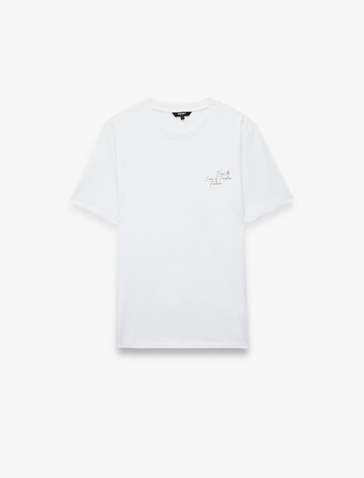 Regular Fit Qısaqol Pambıq Crew Boyun Çaplı T-shirt