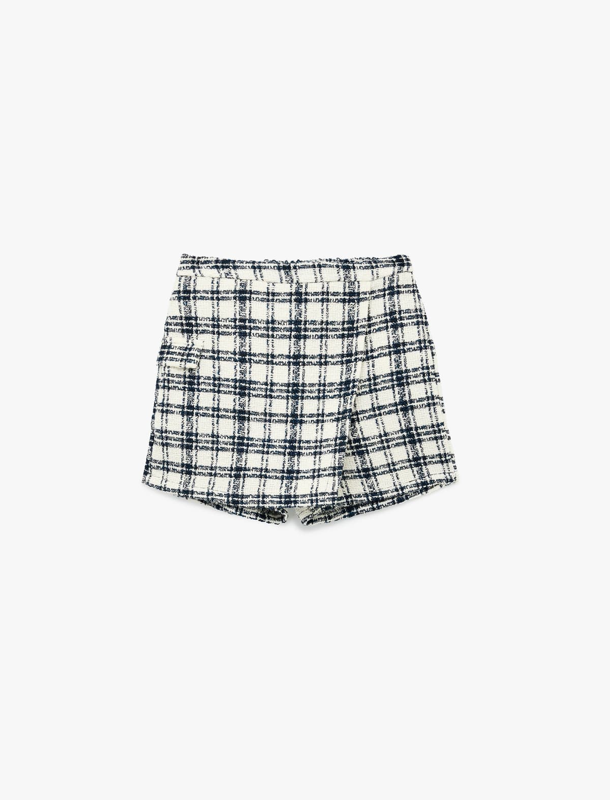Yüksək Bel Plaid Qısa Etek