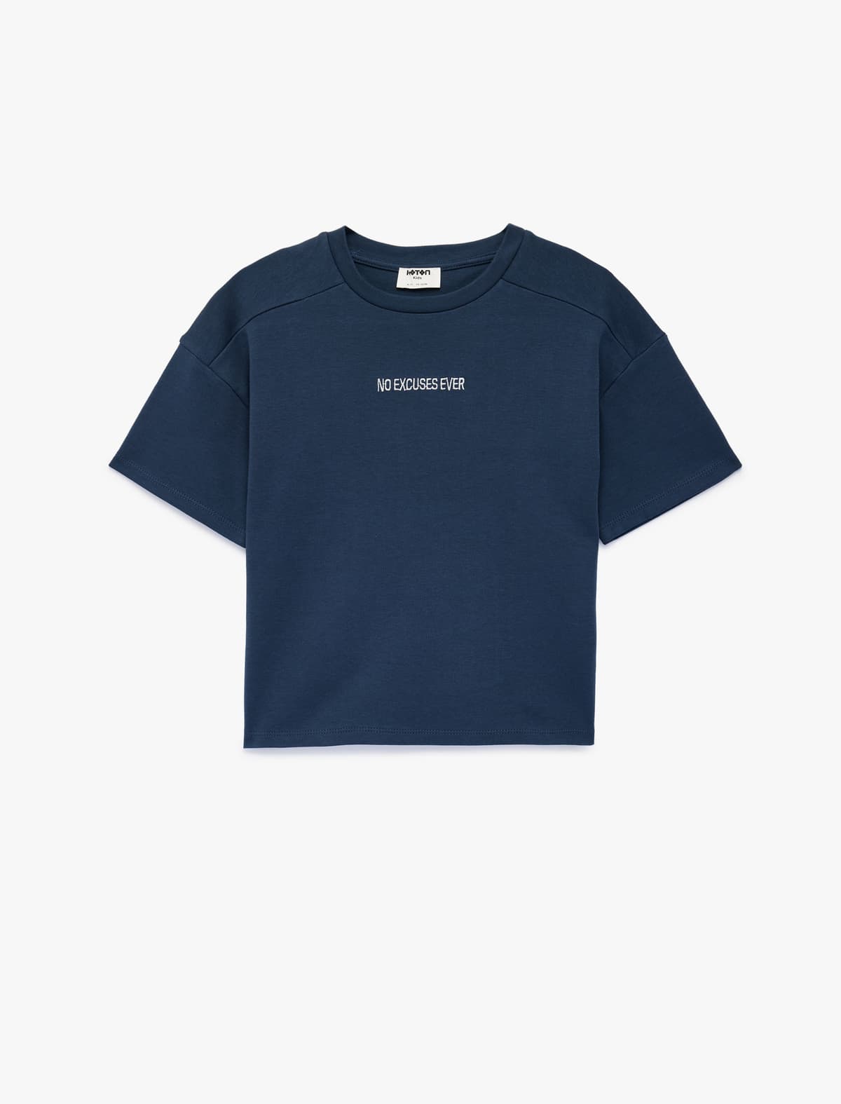 Pambıq Naxış Detaylı Qısaqol Qısaqol Boyun Böyük Boy T-shirt