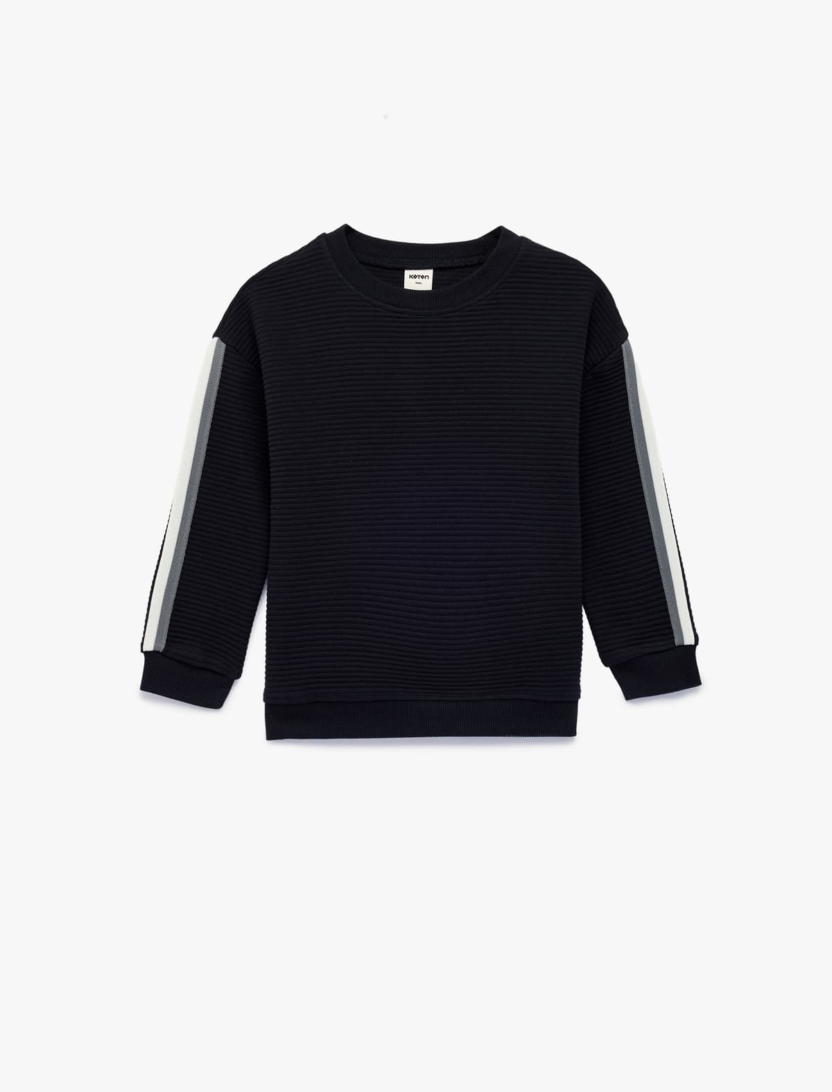 Ekipaj Yaka Uzunqol Pambıq Oversize Sweatshirt