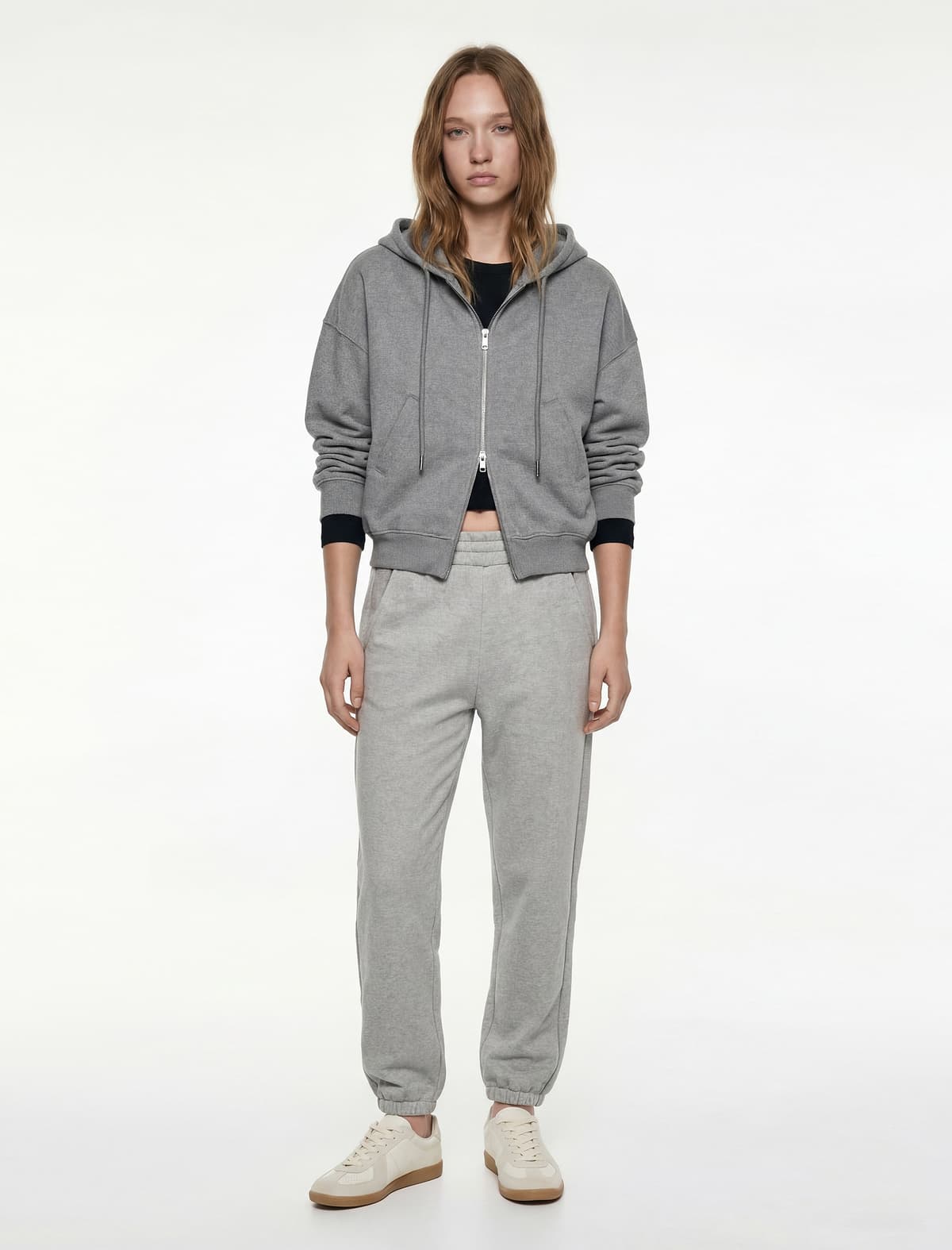 Modal Qarışıq Cib Rahat Fit Elastik Bel Jogger Sweatpants