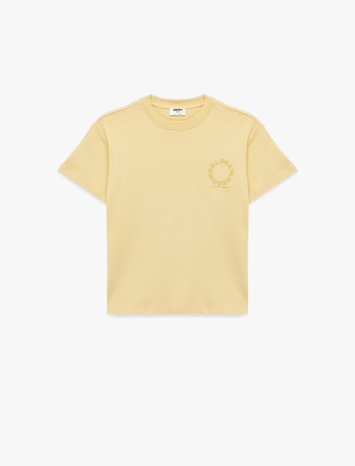 Pambıqdan Qısaqol Yakalı Çaplı Oversize T-shirt