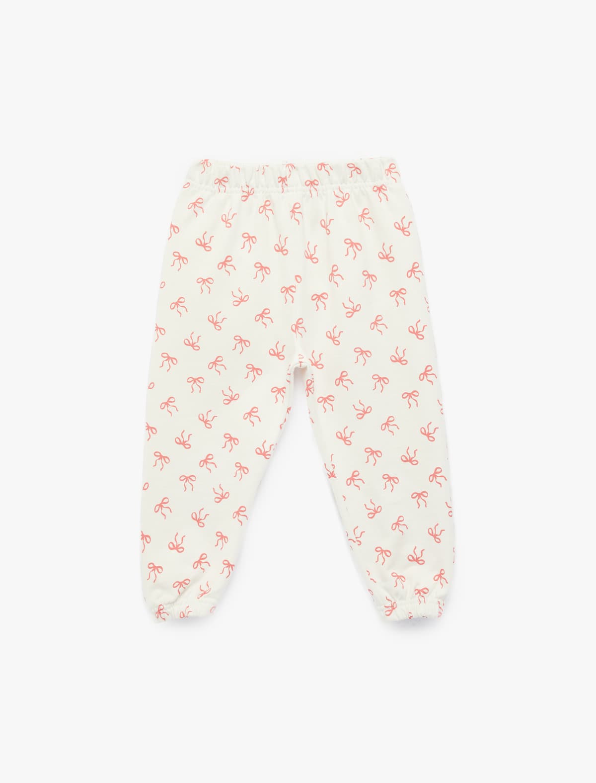 Elastik Bel Pambıq Yay Naxışlı Jogger Sweatpants