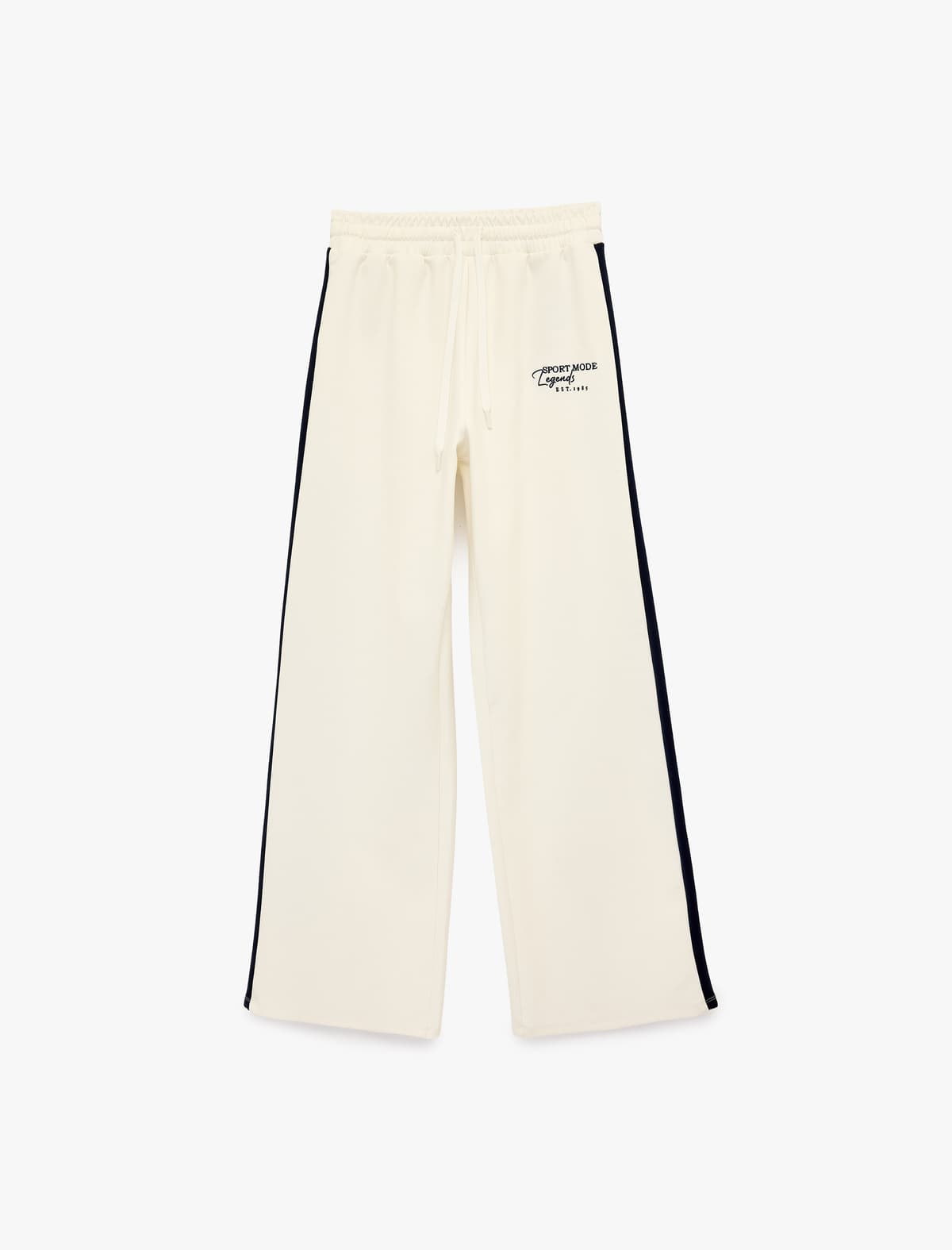 Boru kəməri Bel Krujeva Pambıq Rahat Fit Nakış Detallı Sweatpants