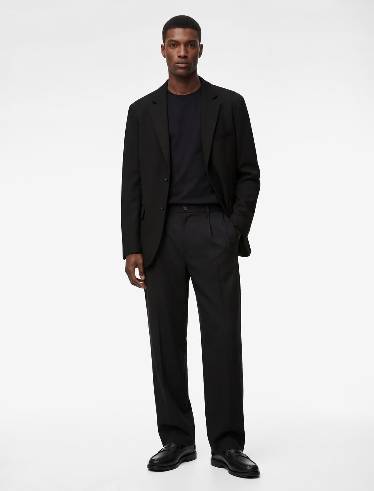Uzunqol Qapaqlı Cib Düyməli Slim Fit Mono Yaxa Blazer Gödəkçə