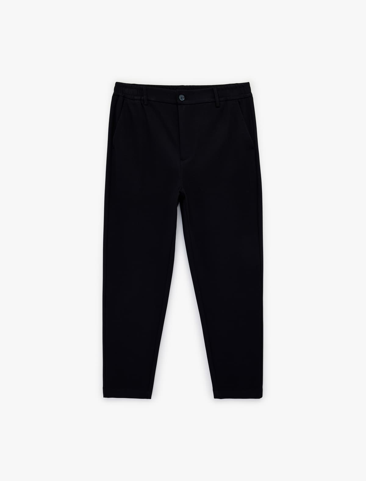 Slim fit Viskoz Qarışıqlı Cib Düyməli Chino Şalvar