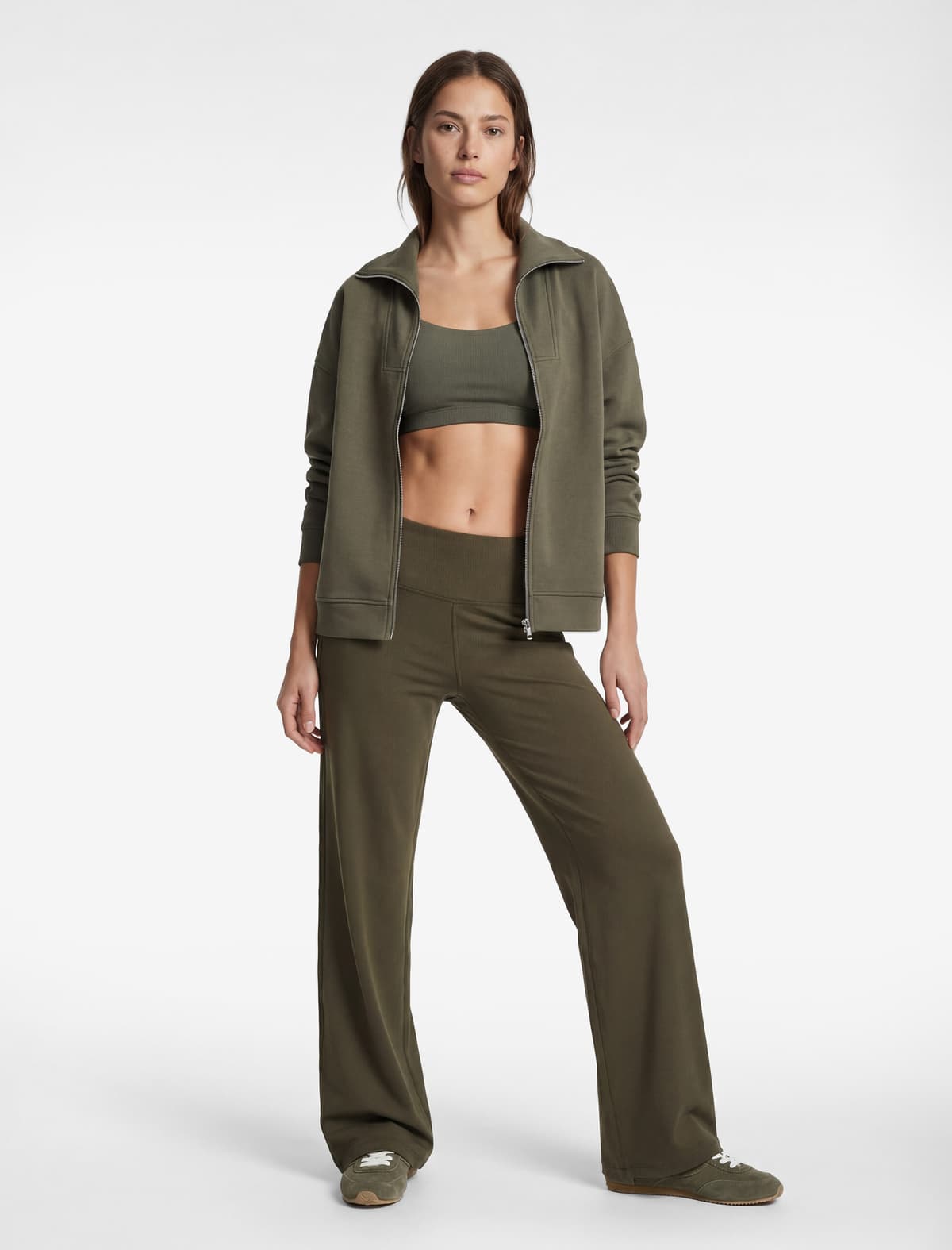 Slim fit Yüksək Bel Flare Ayaq İdman Leggings
