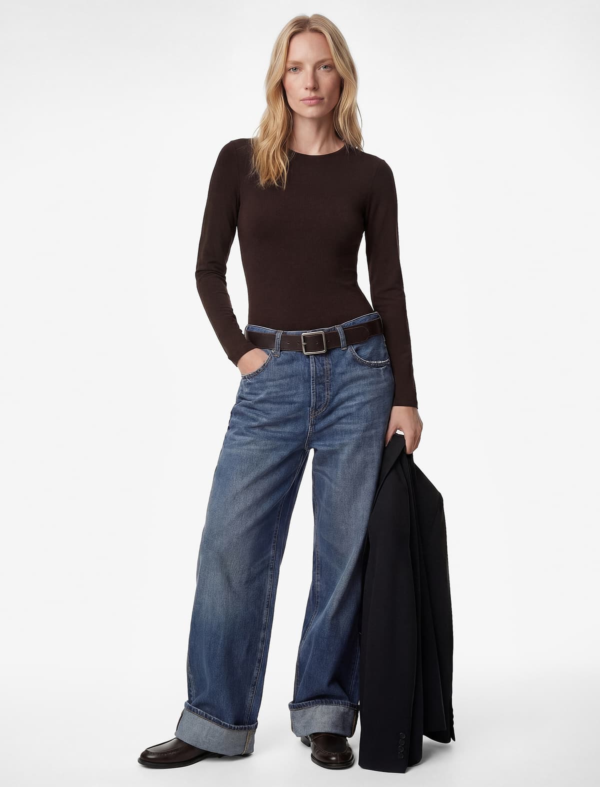Uzunqol Ekipaj Yaka Slim Fit Bodysuit