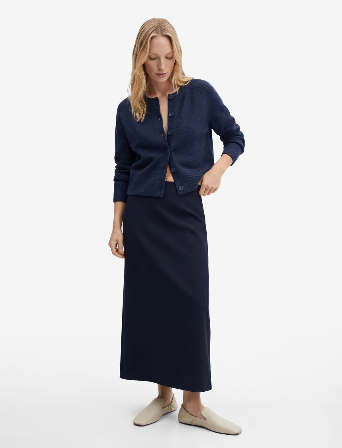Normal Fit Midi Qələm Etek