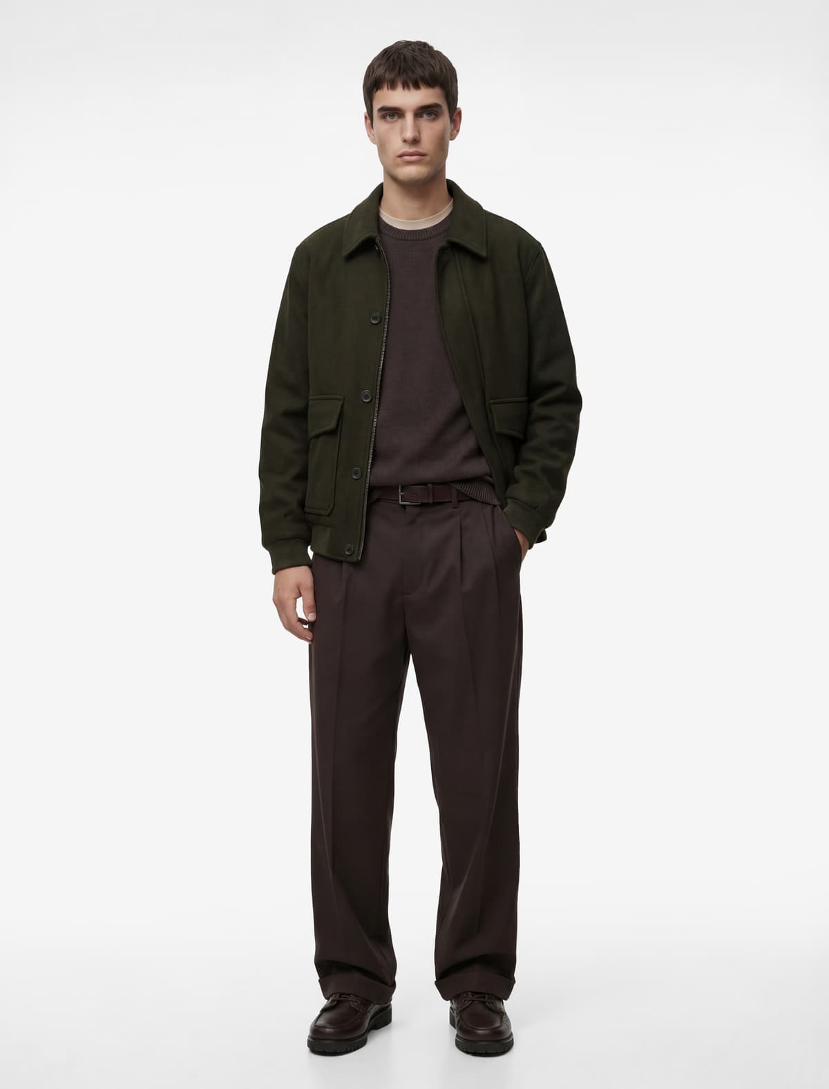 Köynək Yaxası Uzunqol Normal Fit Stash Bomber Gödəkçə