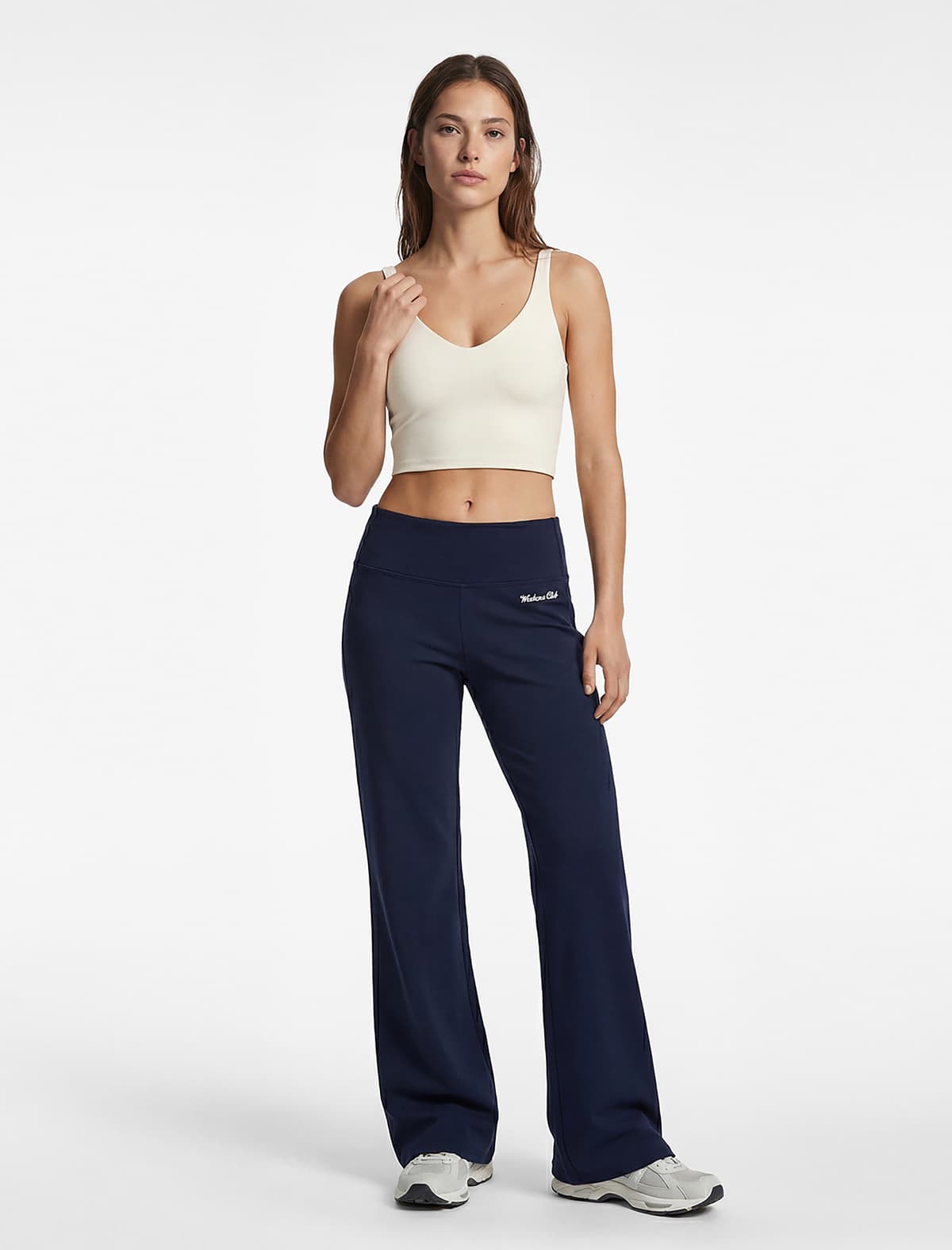 Yüksək Bel Çaplı Flare Ayaqlı İdman Leggings