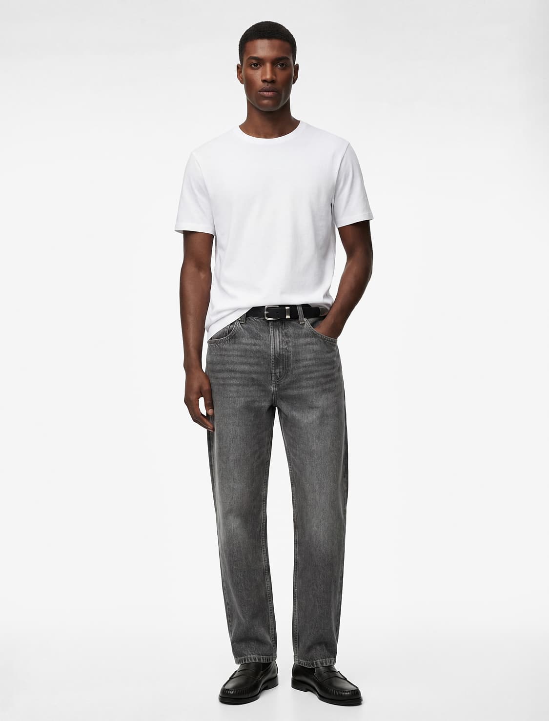 Qısaqol Pambıq Yaxalı Basic Slim fit tişört