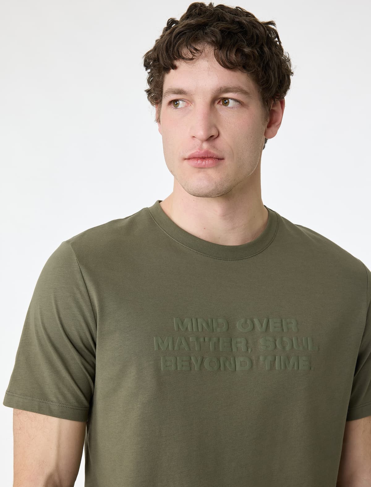 Regular Fit Qısaqol Pambıq Crew Boyun Çaplı T-shirt
