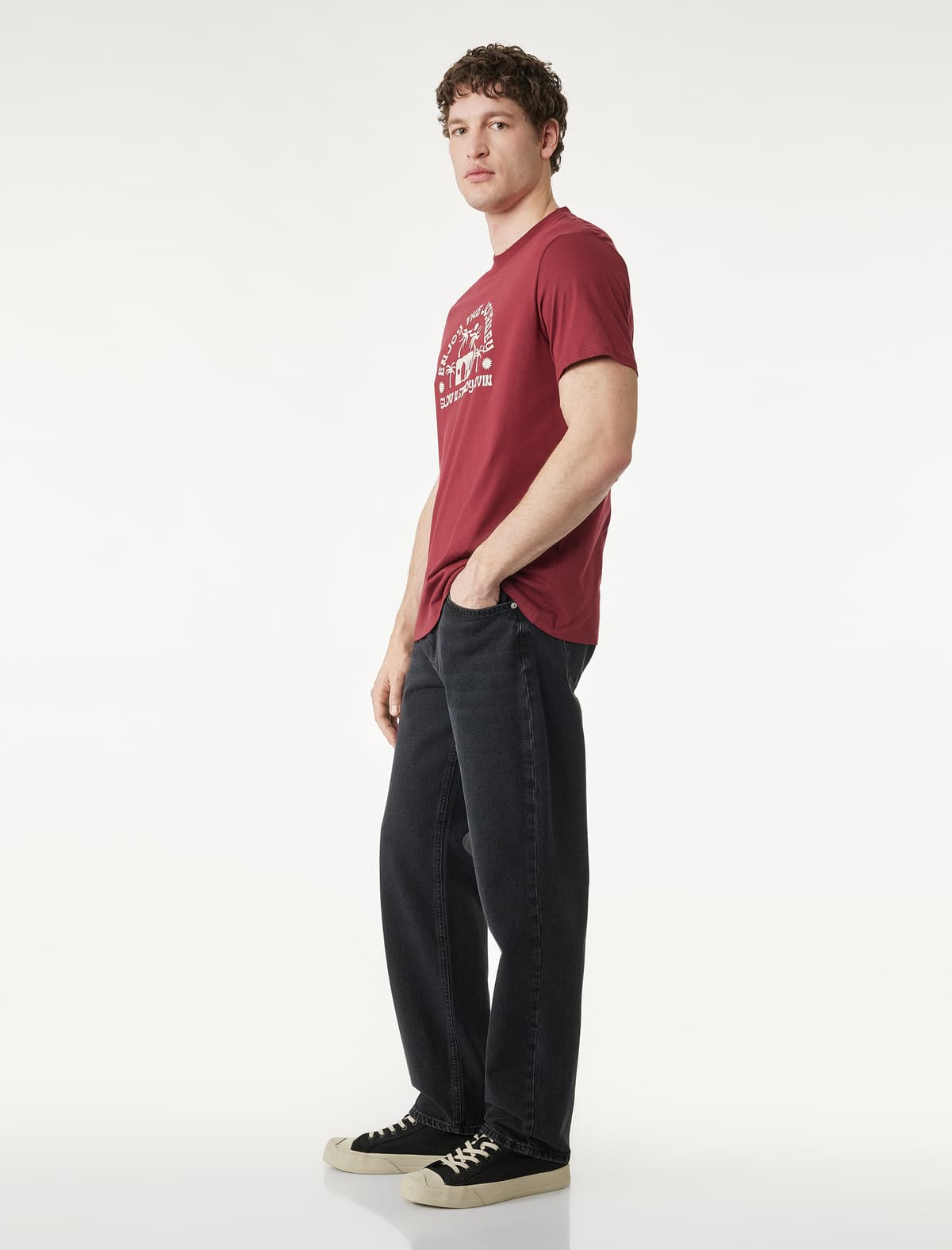 Pambıq Normal Bel Vintage Düz Fit Jean Şalvar