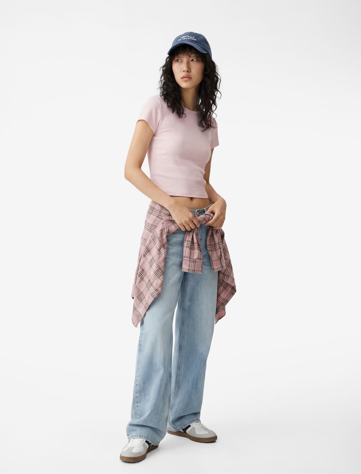Pambıqdan Qısaqol Yakalı Slim Fit Kamzollu köynək