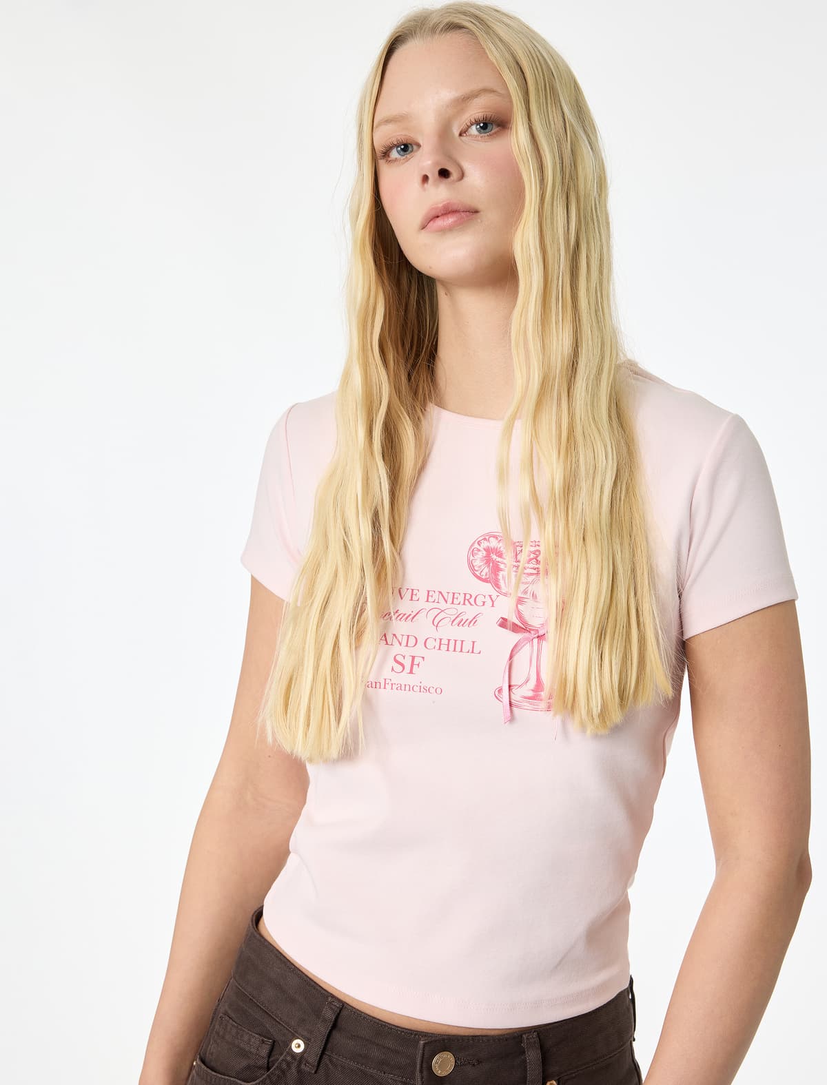 Slim Fit Qısaqol Bisiklet Yaxa Pambıq Bant Naxışlı Tişört