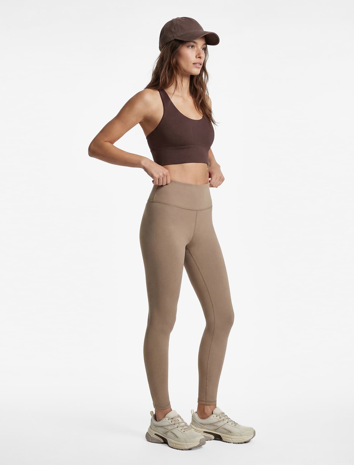 Yüksək Bel Tikiş Detallı Slim fit İdman Koltuk