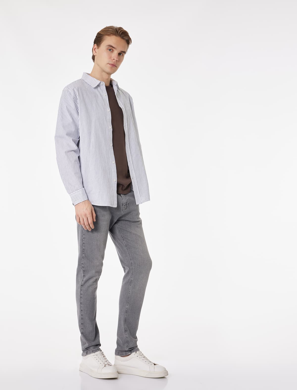 Normal Bel Pambıq Slim fit Jean Şalvar - Brad Jean