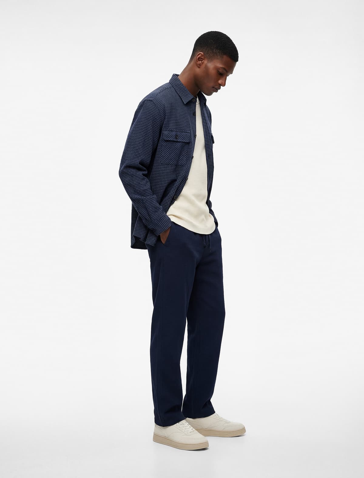 Normal fit Cib Qırışıq Bel Krujeva Chino Şalvar