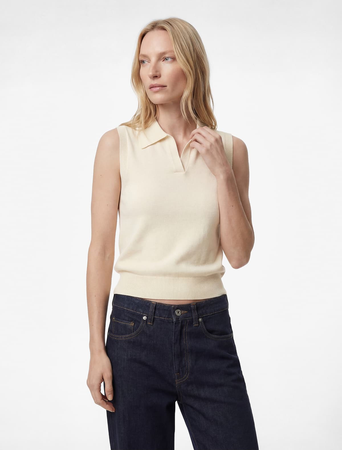 Polo Yaxa Qolsuz Trikotaj Bluza