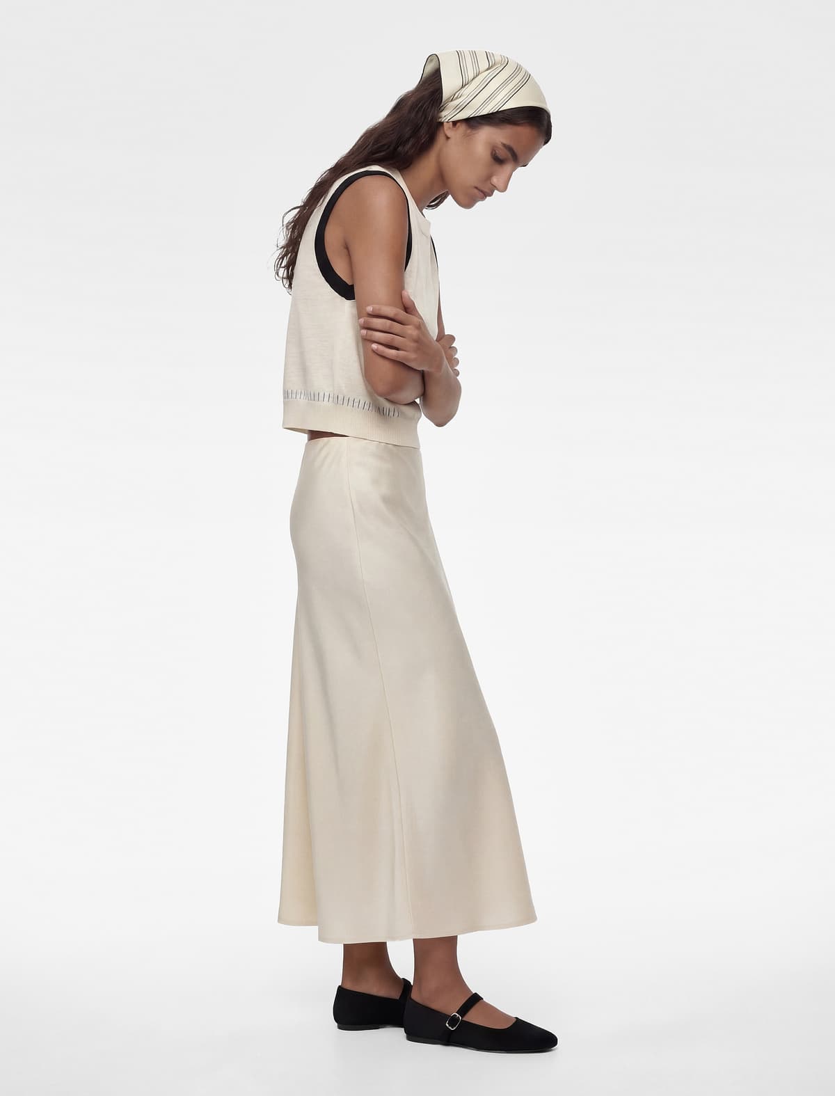 Normal Fit A-Line Viskon Maxi Etek