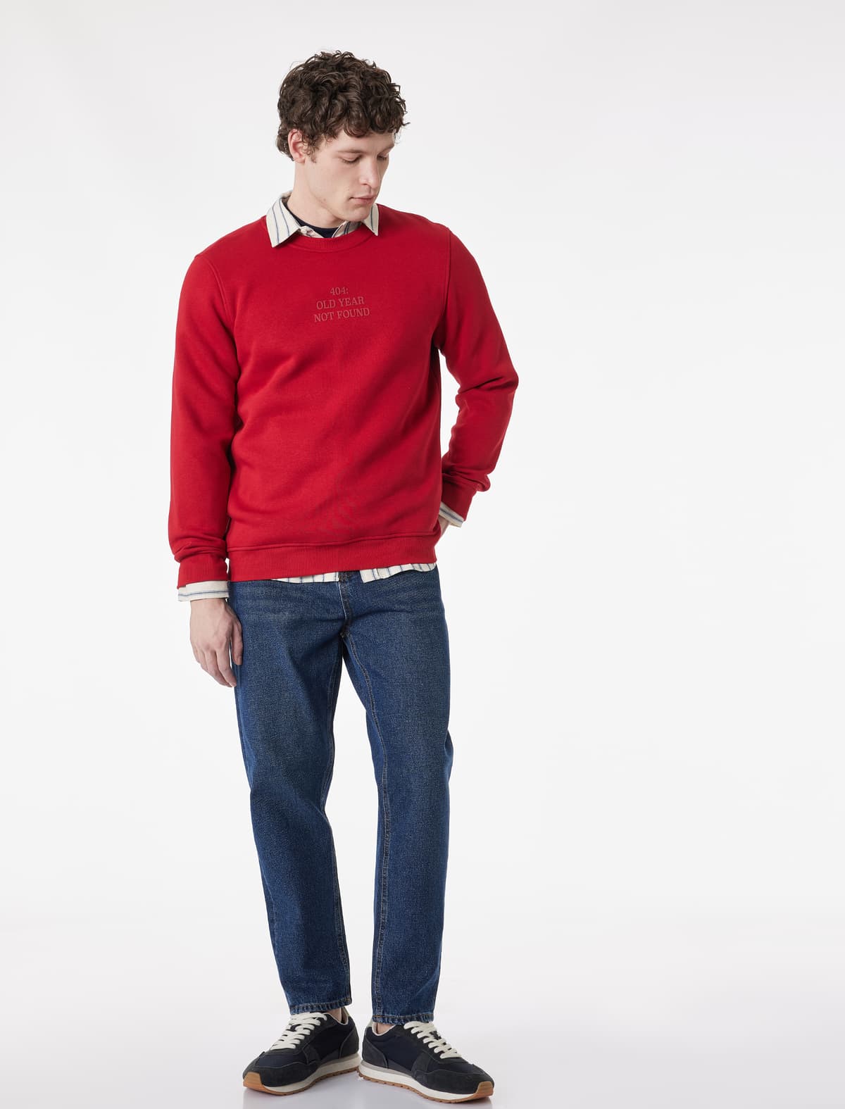 Uzunqol Şardonlu Yarım Fermuarlı Sweatshirt