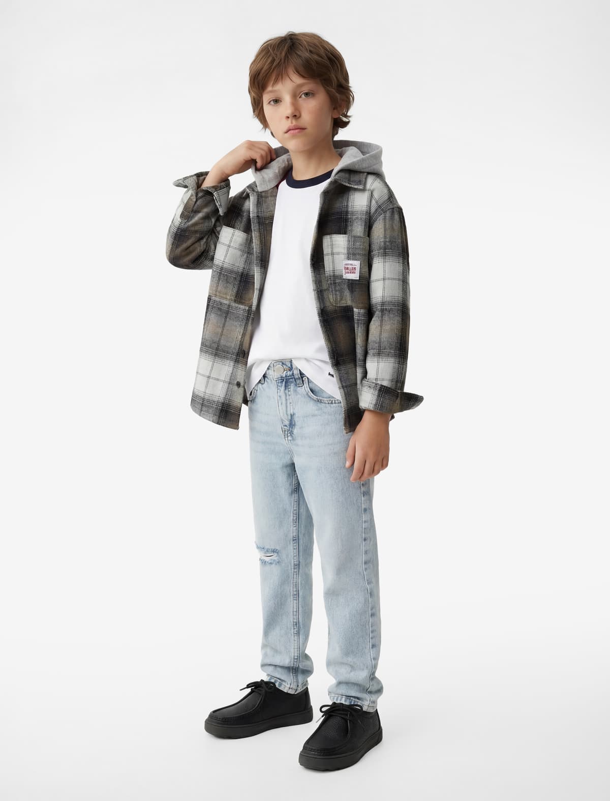 Tənzimlənən Elastik Belli Pambıq Denim Şalvar