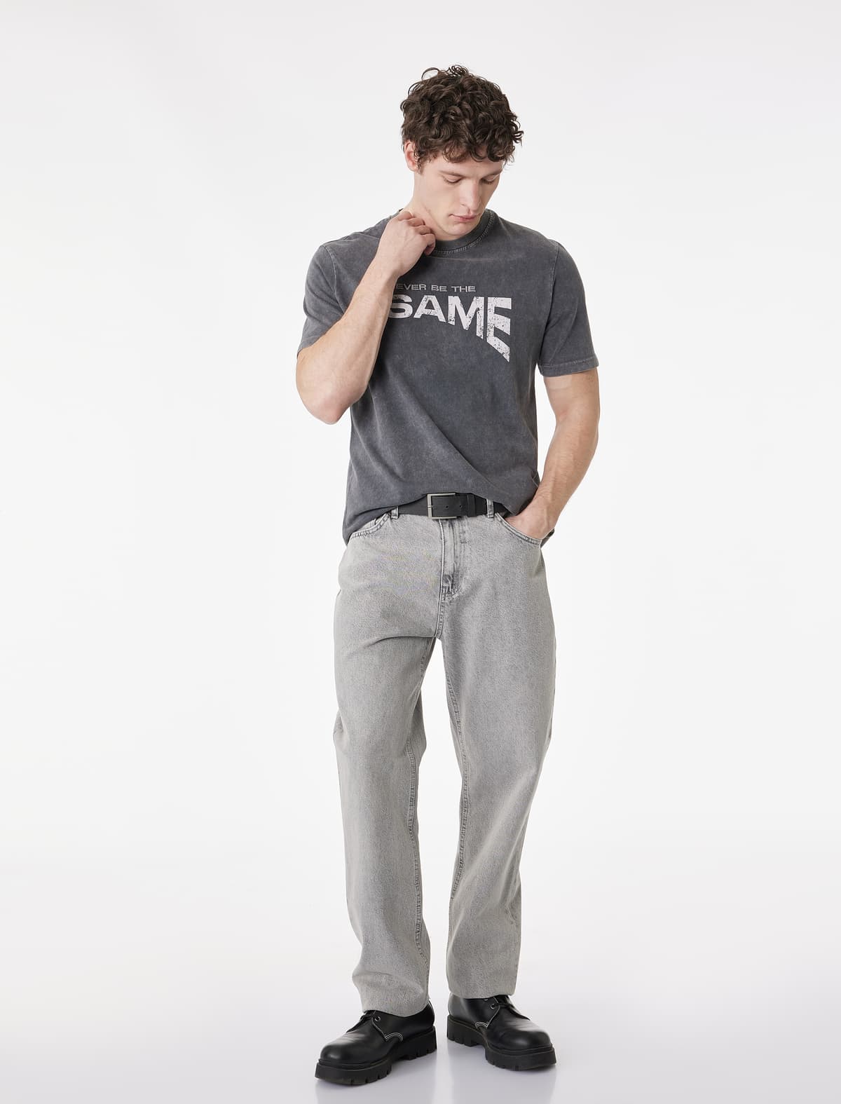 Normal Bel Pambıq Vintage Düz Fit Jean Şalvar