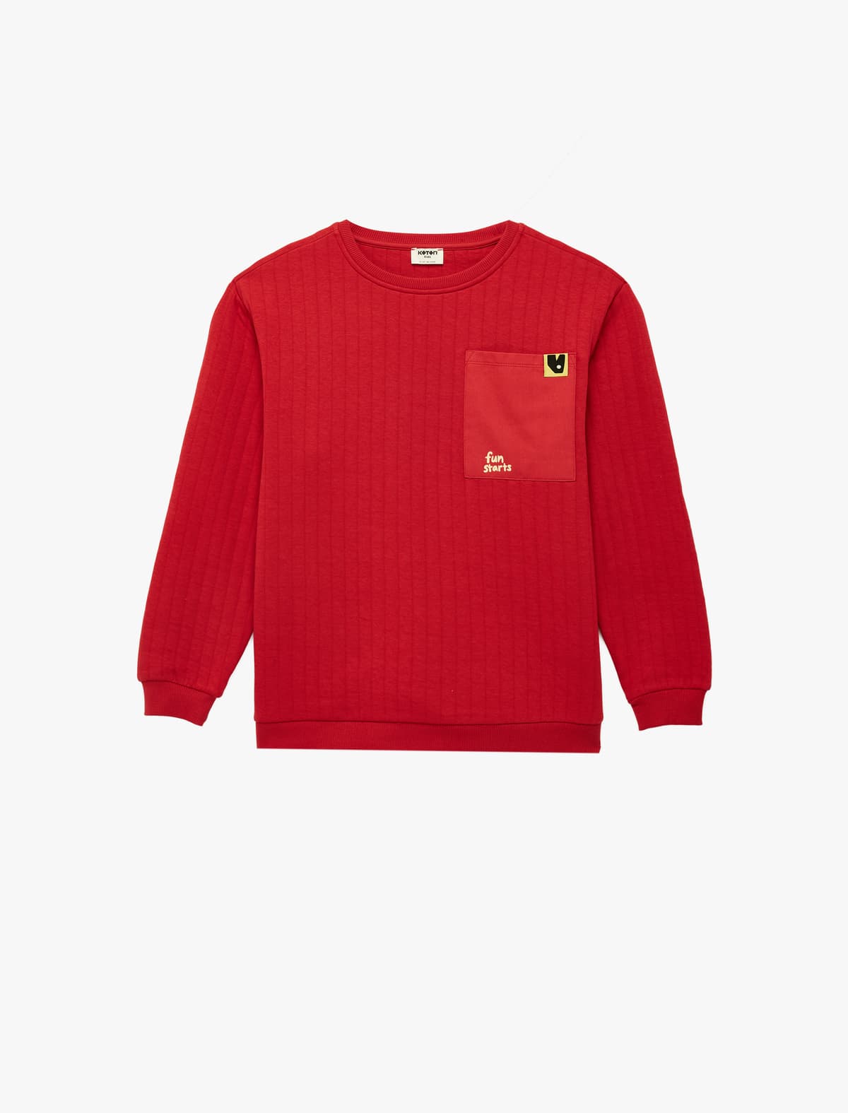 Pambıq Uzunqol Yaxalı Çaplı Oversize Sweatshirt