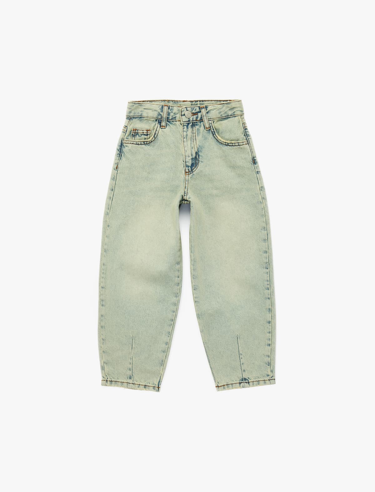 Relaxed Cut Balon Formalı Denim Şalvar