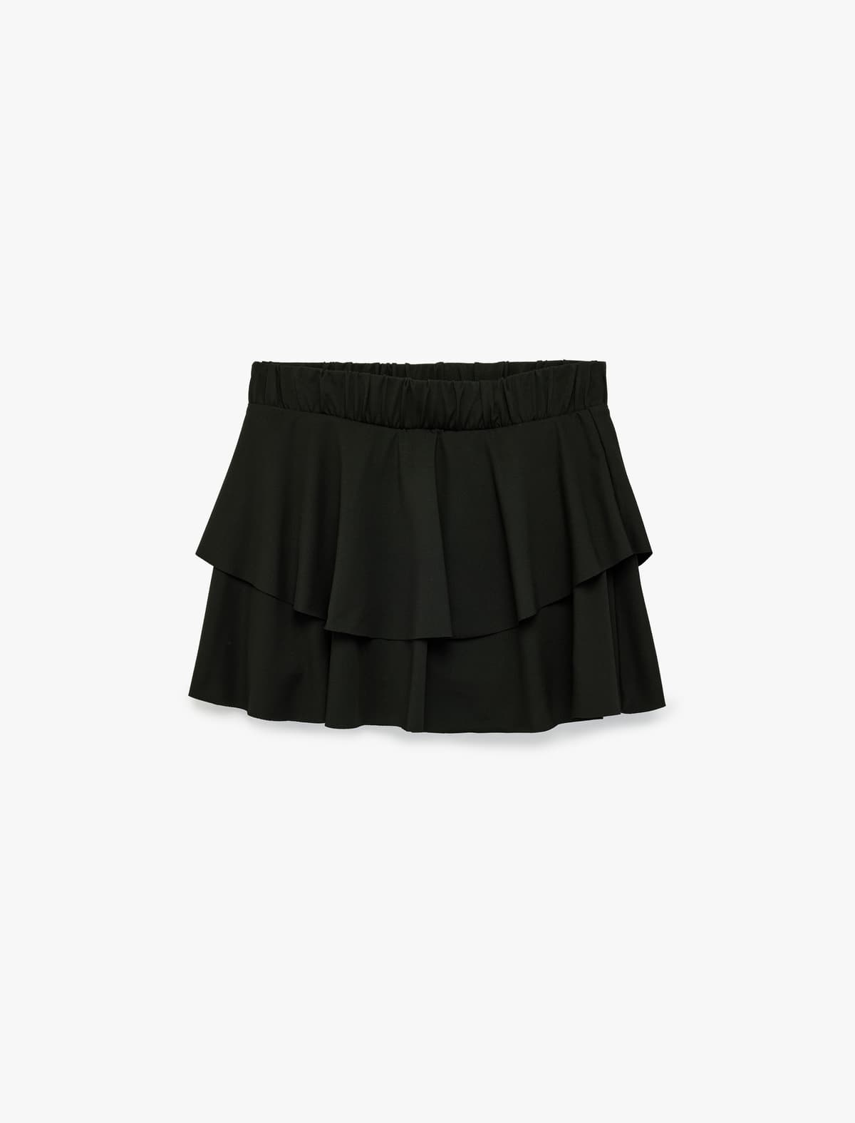 Qatlı Flounce Mini İdman Qısa Ətək