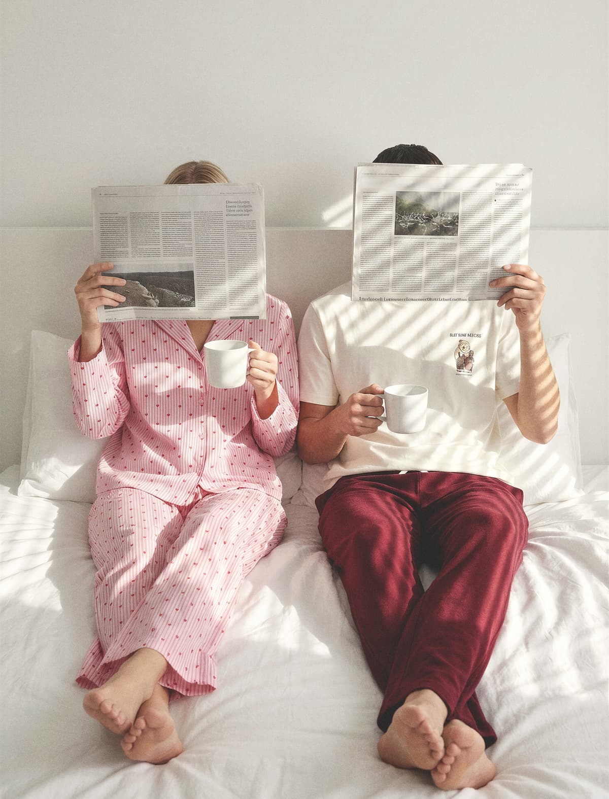 Uzunqol Düyməli Köynək Yaxa Ürək Zolaqlı Pijama Üstü