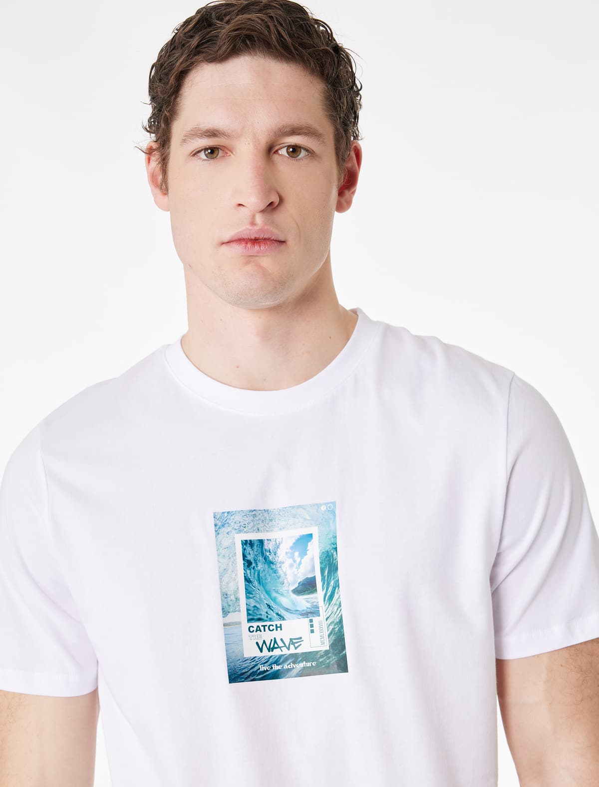 Regular Fit Qısaqol Ekipaj Yaka Pambıq Çaplı Tişört