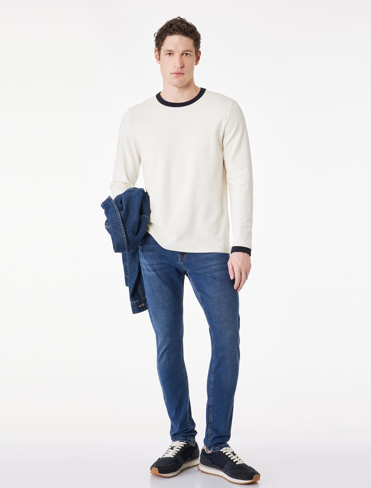 Normal Bel İncə Ayaqlı Pambıq Skinny Fit Jean Şalvar - Michael Jean
