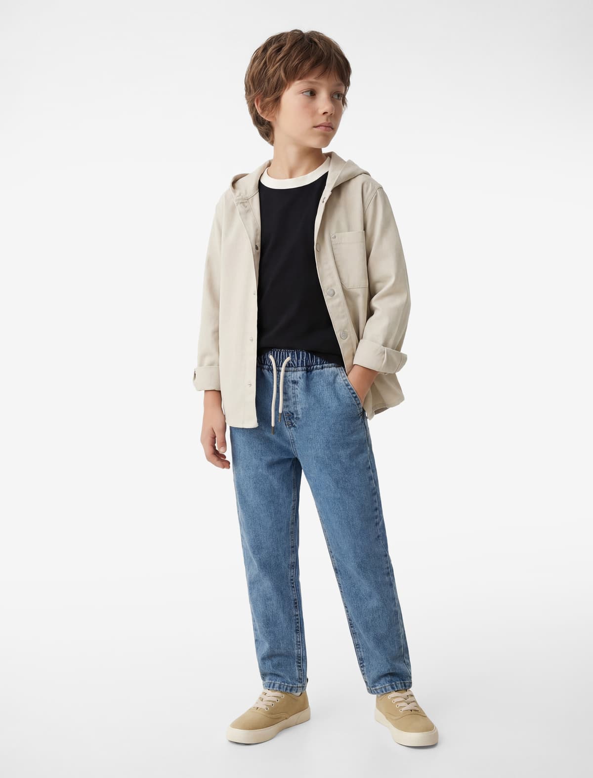 Pambıq bel krujeva böyük ölçülü denim jogger şalvar
