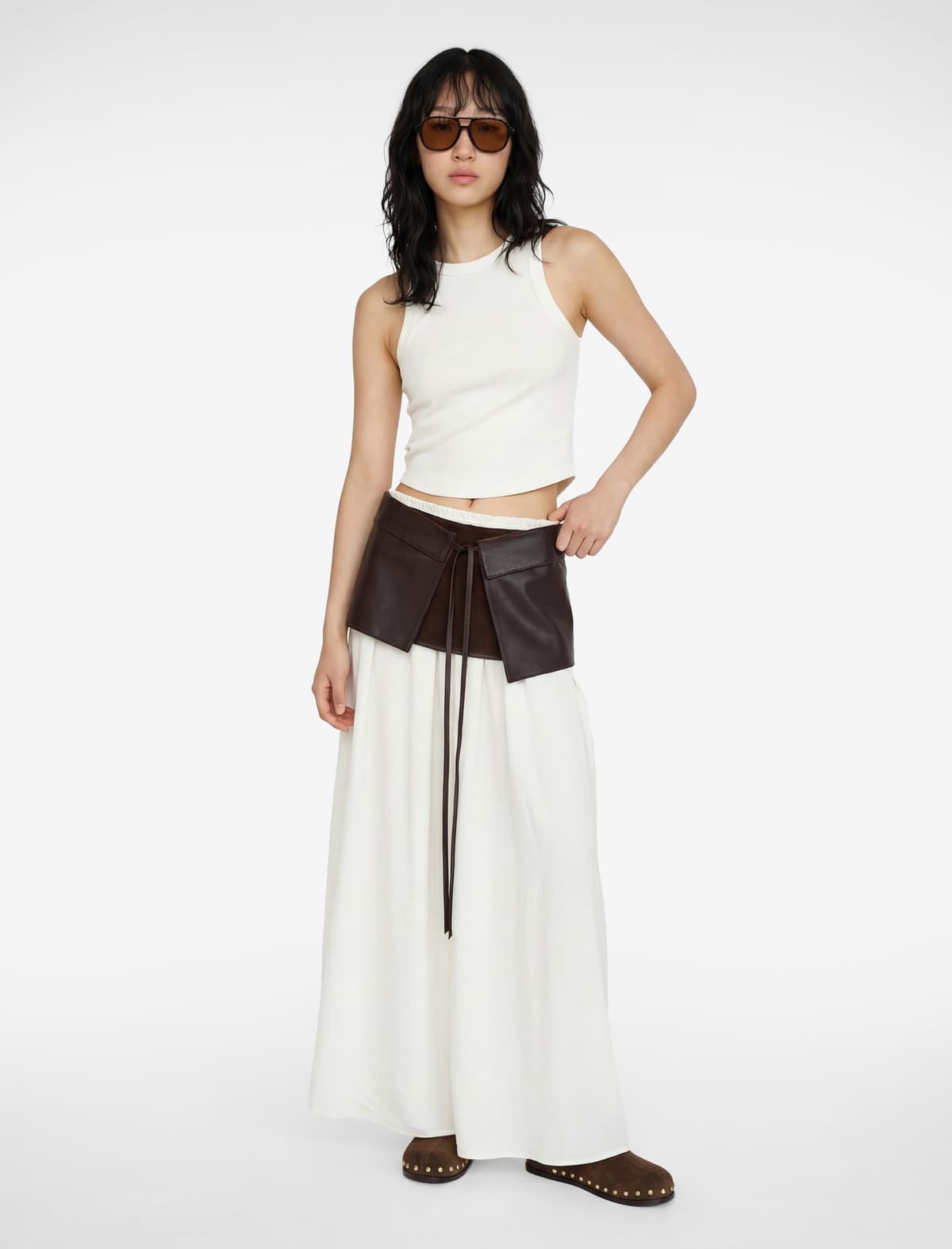 Slim Fit Qolsuz Yaxalı Bluza