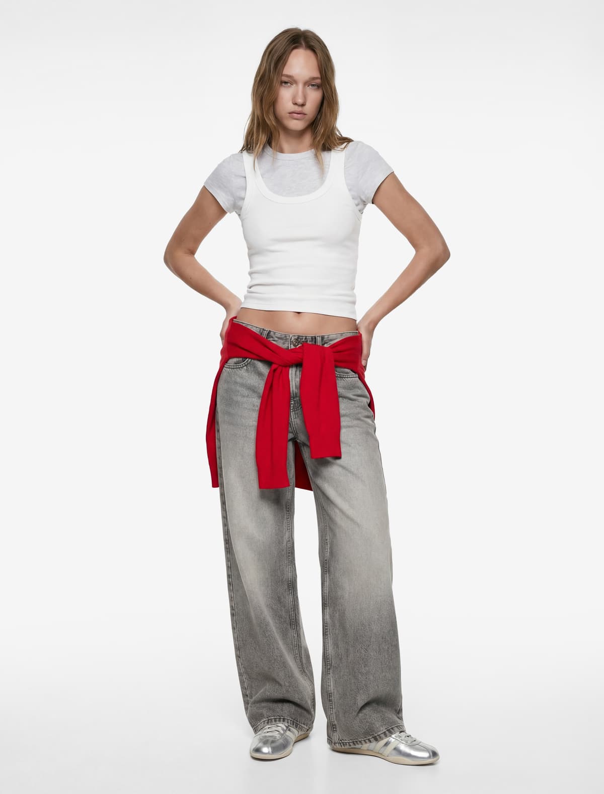 Kamzulya U-boyunlu Qolsuz Slim fit İdmançı