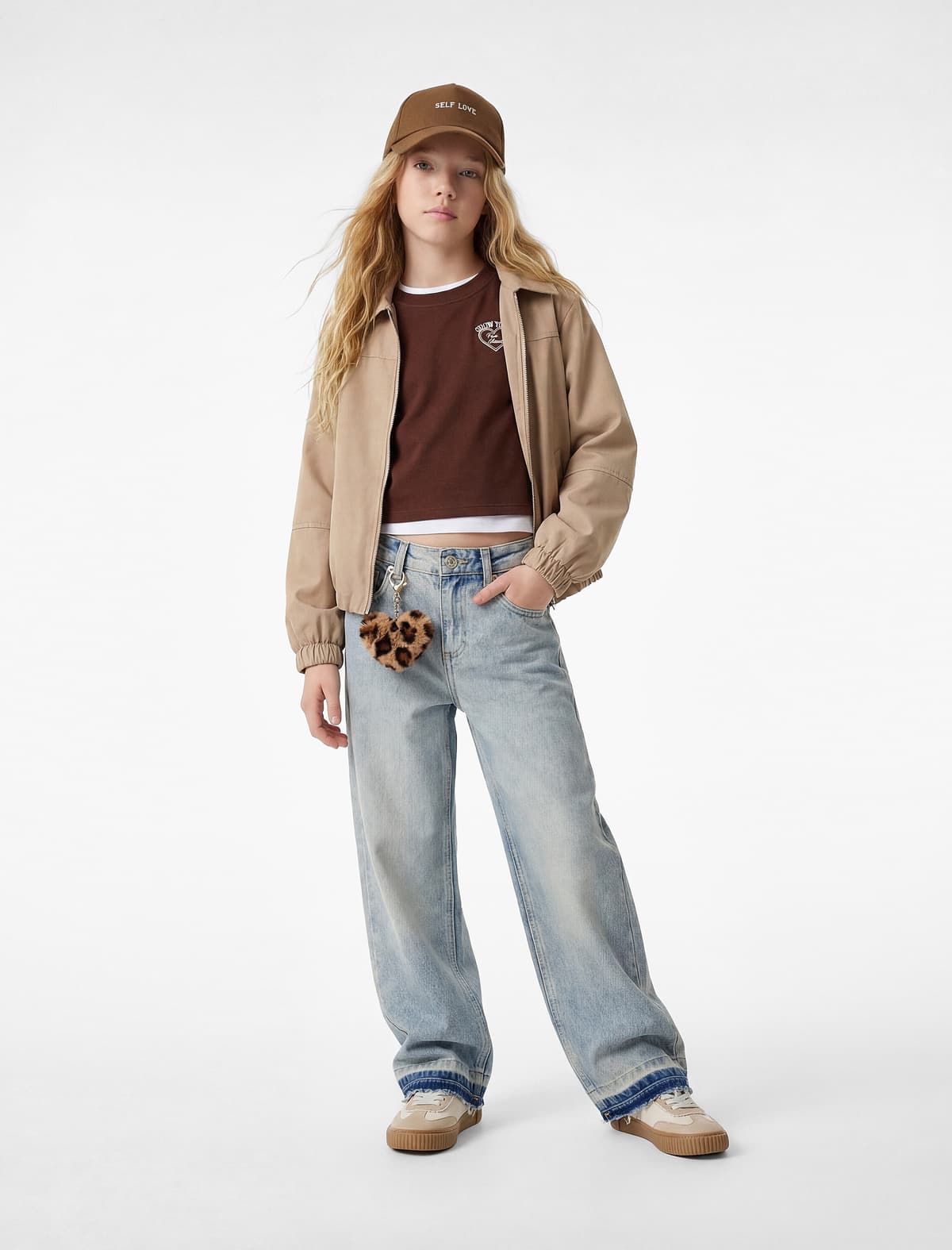 Geniş Ayaqlı Pambıq Boş Fit Denim Şalvar