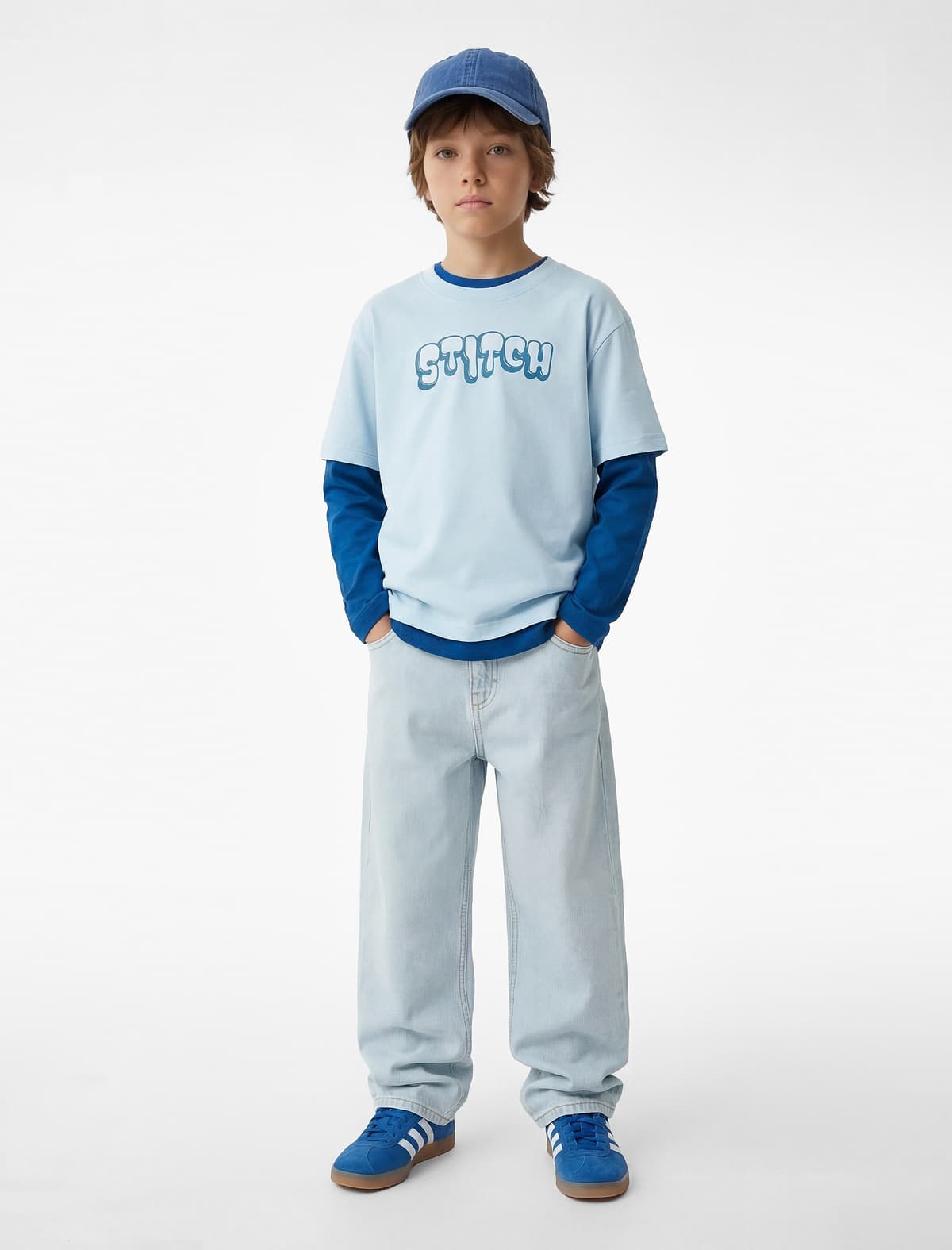 Stitch Çaplı Qısaqol Dəyirmi yaxa Lisenziyalı Tişört