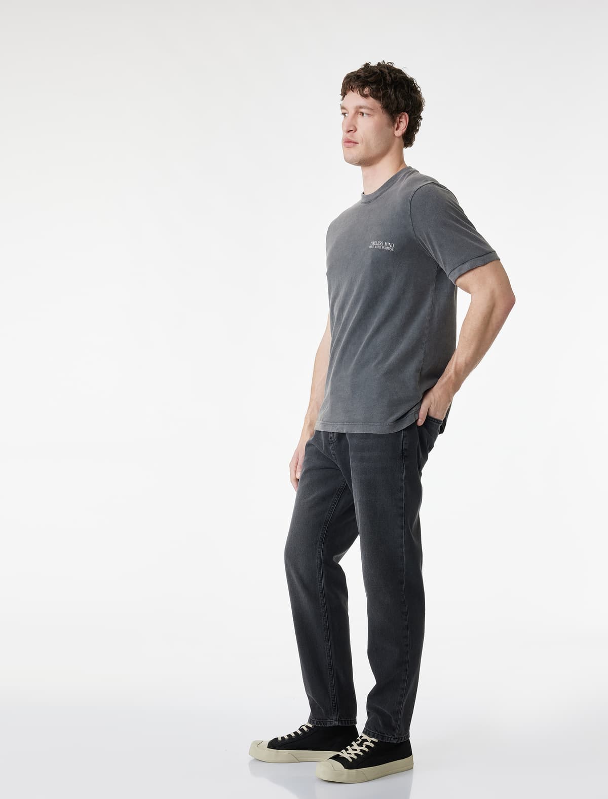 Regular Fit Normal Ayaqlı Pambıq Konik Cins Şalvar - Joe Jean