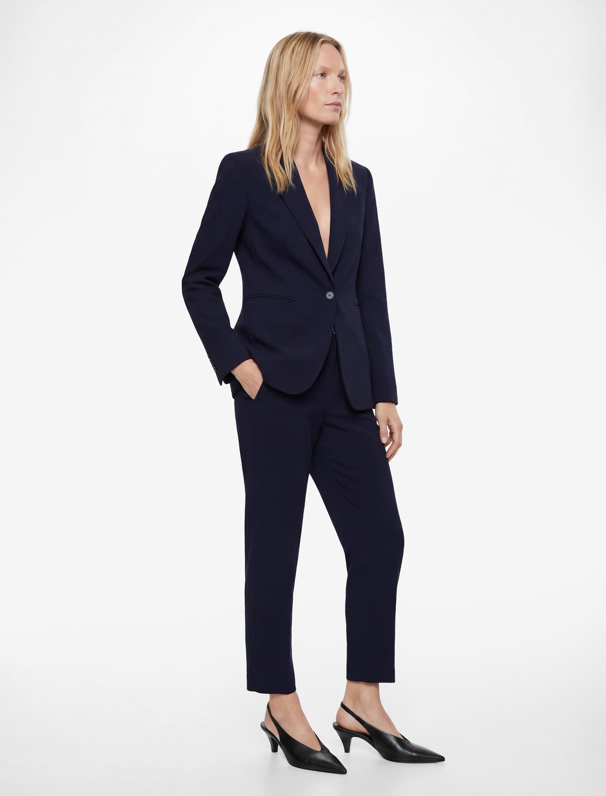 Normal Bel Düz Paçalı Kəmər Detaylı Slim fit Siqaret Şalvar