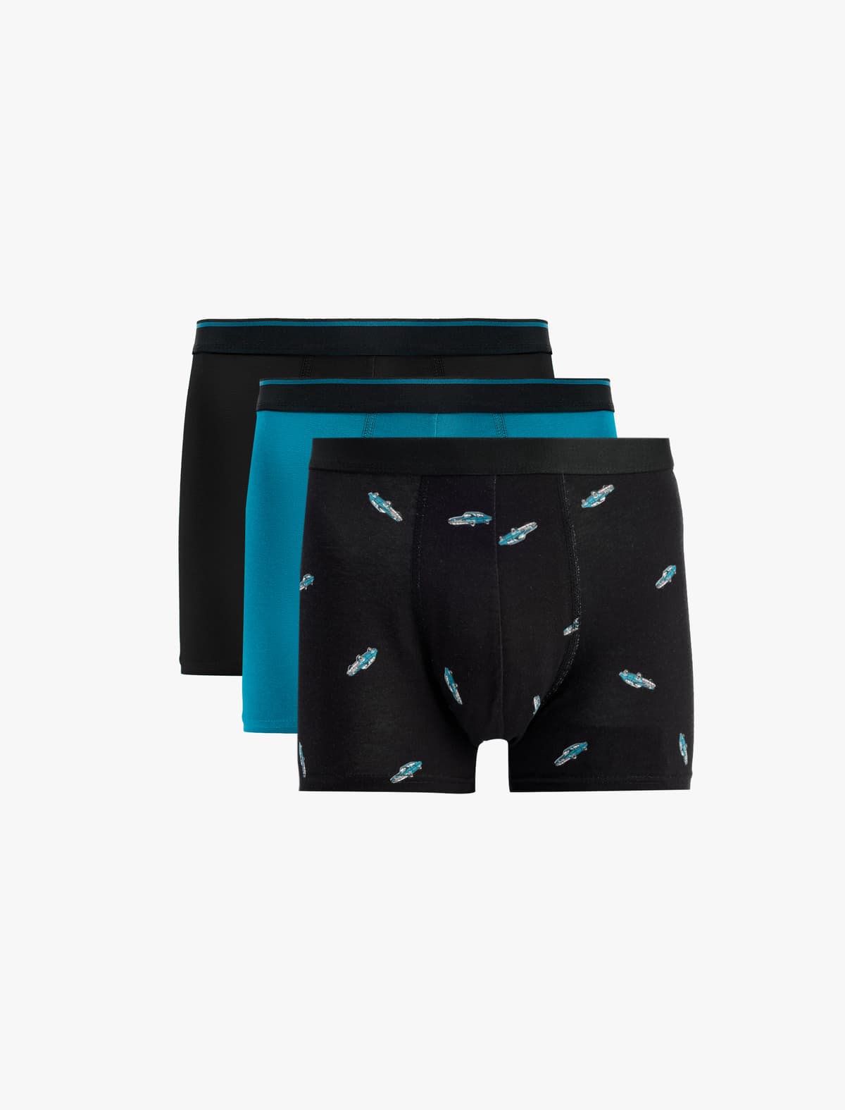 Normal fit Naxışlı Pambıq 3 Parçalı Boksçu Dəsti