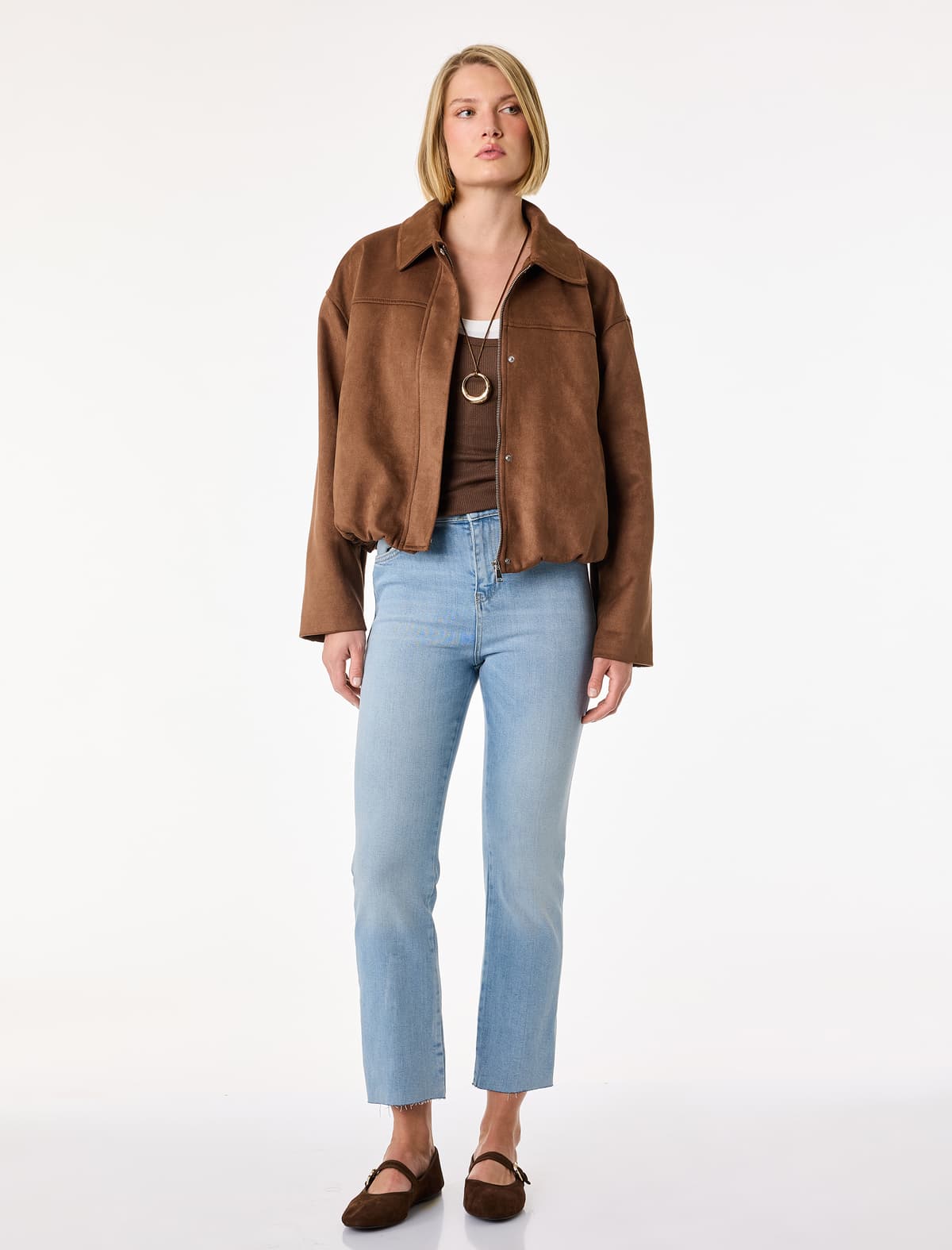 Normal Bel Slim fit Düyməli Pambıq Flare Paçalı Denim Şalvar - Flare Jeans