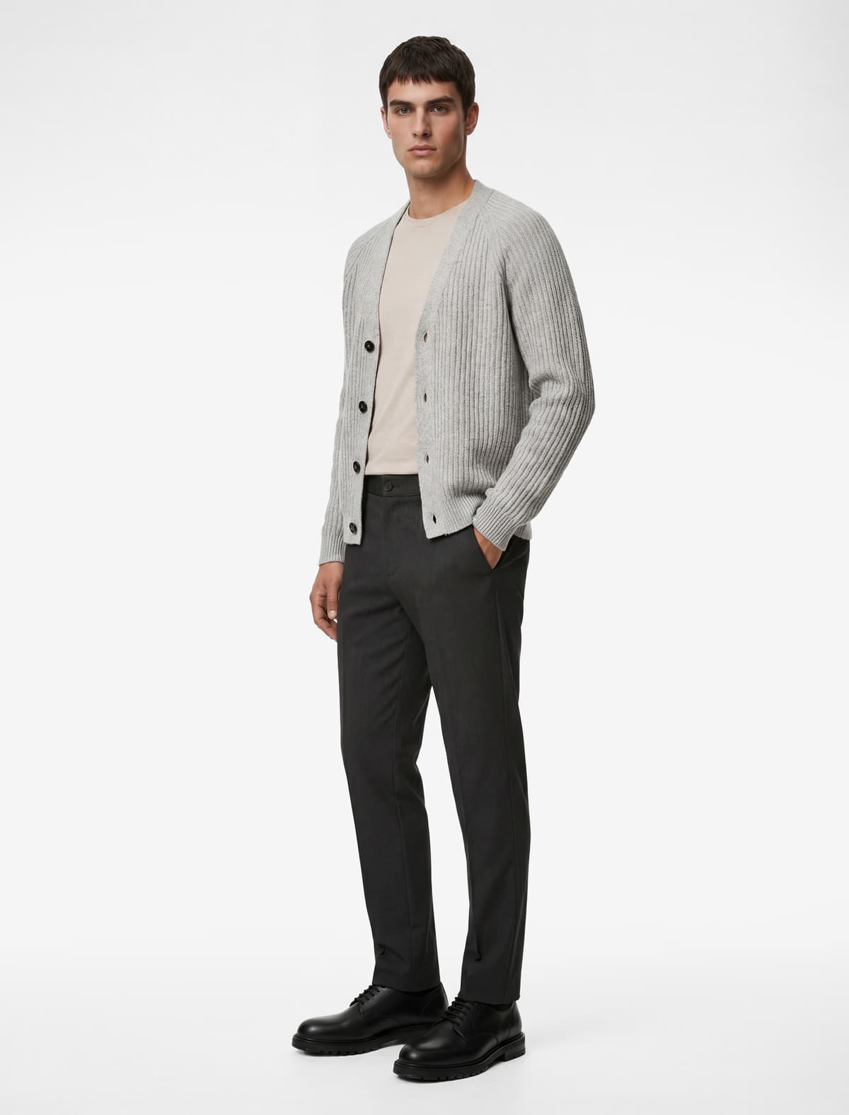 Normal fit Düyməli Cib Viskoz Qarışığı Şalvar